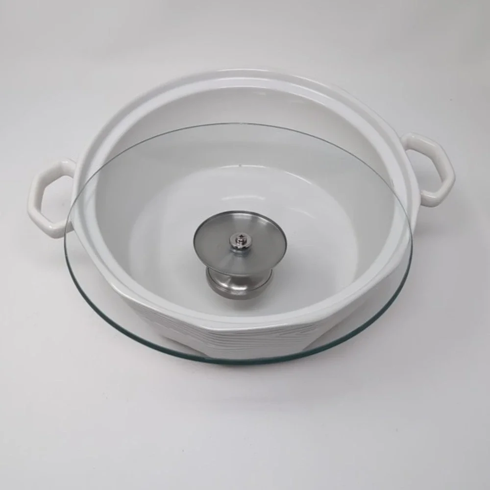 Temp-tations‎ Ovenware Woodland 3-Quart White Ceramic Baker with Glass Lid